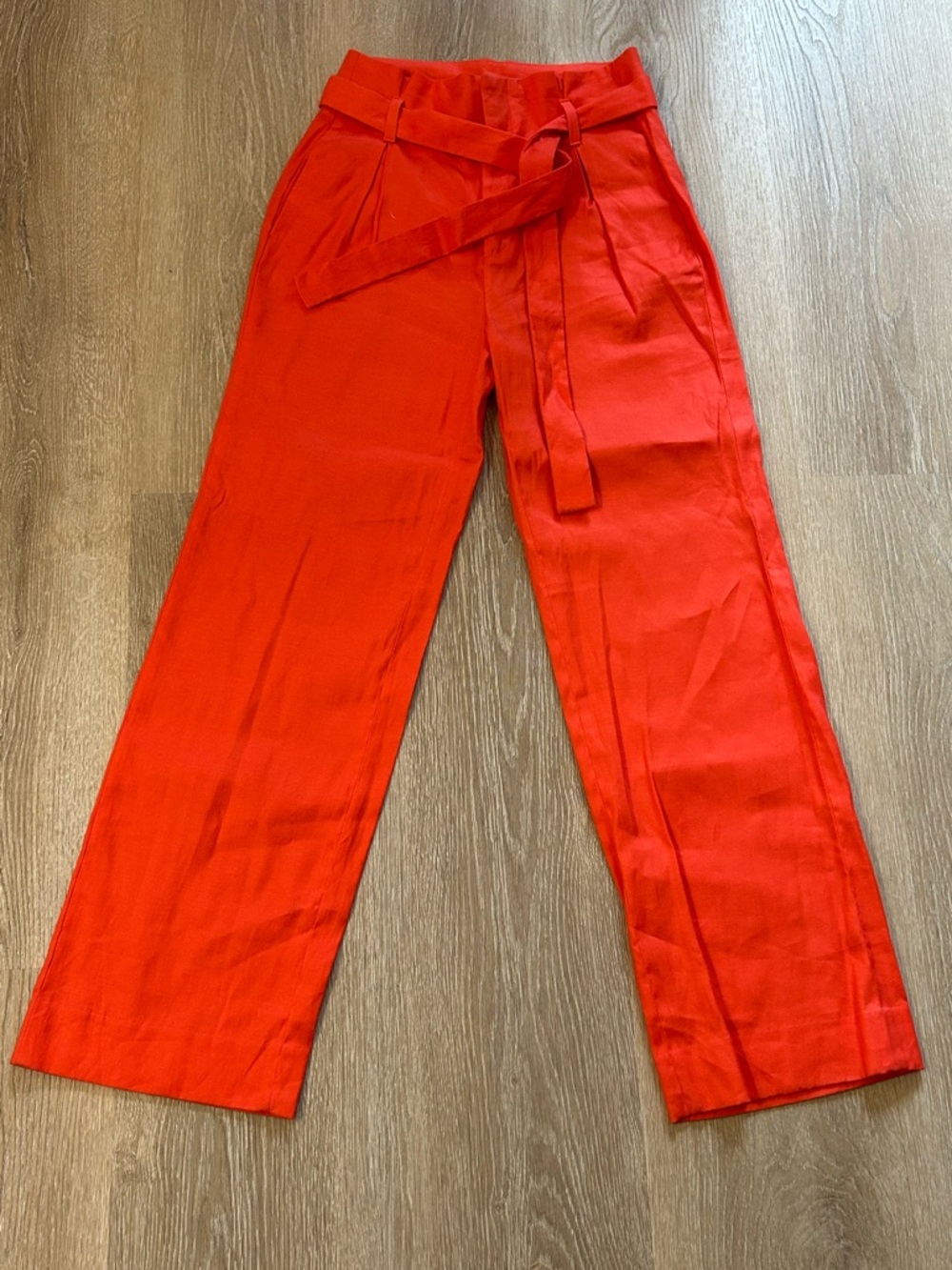 High-Waist Tie-Belt Women’s Pants